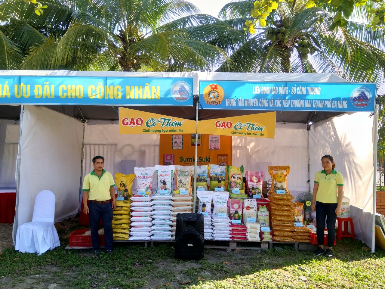 Sumi&Suki - Nông sản Cỏ Thơm bán hàng ưu đãi cho Công nhân KCN Hòa Khánh