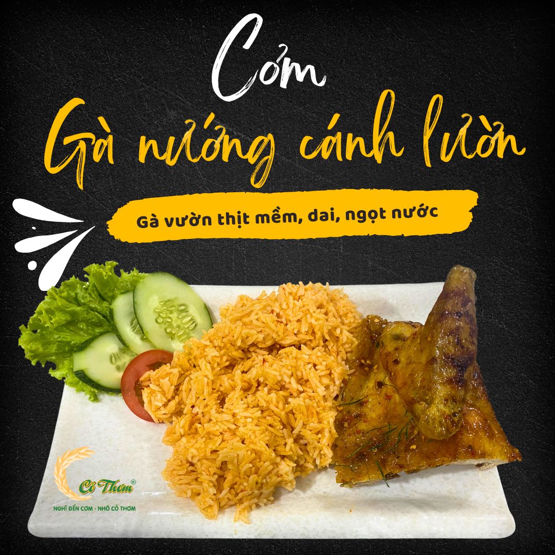 Cơm gà nướng - cánh lườn 